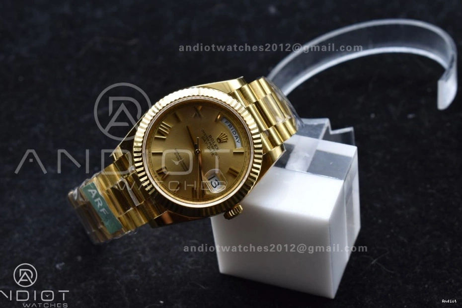 VR3255 Roman Bracelet Day On 1:1 President YG 228238 Gold Best Date 40 (Gain ARF Edition Weight) Dial 0121